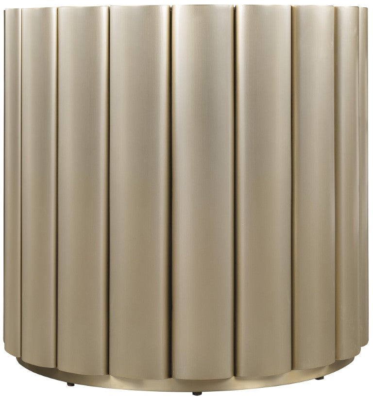 Hooker Furniture Melange Sculptural Time Flies End Table With Antique Mirror Top And Champagne Silver-Gold Base Elegance 628-80571-15