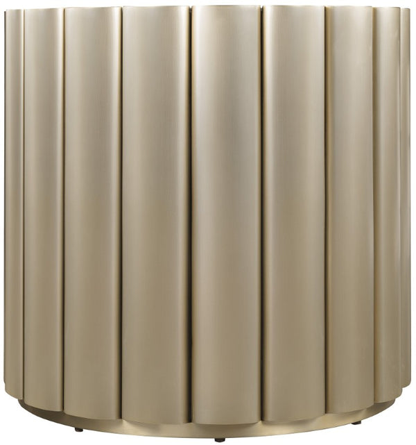 Hooker Furniture Melange Sculptural Time Flies End Table With Antique Mirror Top And Champagne Silver-Gold Base Elegance 628-80571-15