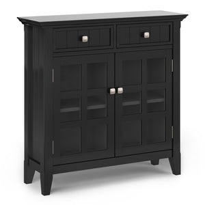 English Elm Acadian Entryway Storage Cabinet - Timeless Black Design With Adjustable Shelves & Drawers For Organization B136P158291