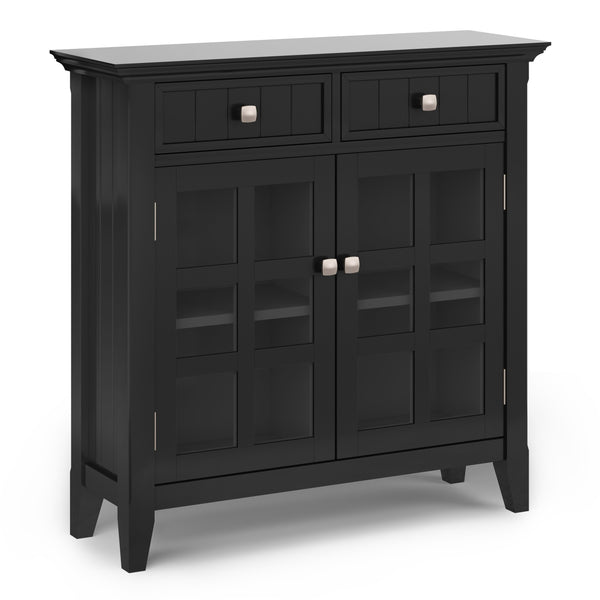 English Elm Acadian Entryway Storage Cabinet - Timeless Black Design With Adjustable Shelves & Drawers For Organization B136P158291