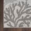 Nourison Garden Oasis GOA05 Machine Made Power-loomed Borderless Design Indoor/Outdoor Coastal, Nautical & Beach Outdoor Rug Grey, Grey 100% Polypropylene 99446959850