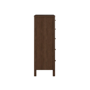A.R.T. Furniture Verge 5-Drawer Chest - Modern Walnut Finish with Woven Panel Fronts for Stylish Storage Solutions 337150-1960