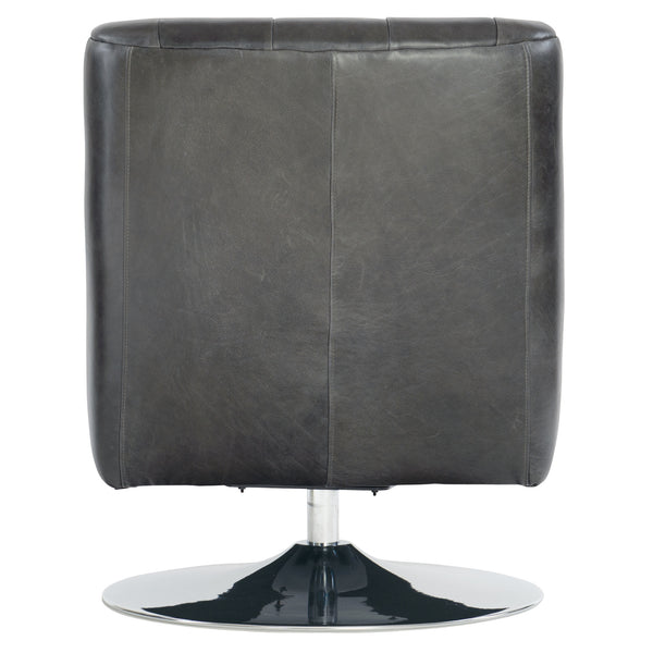 Finn Swivell Chair 663SLO Polished Stainless Steel Leather Bernhardt