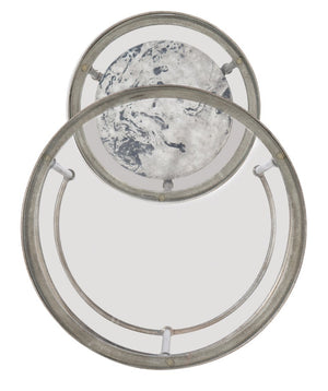 Hooker Furniture Nesting Concrete & Glass Tables Set With Champagne Metal Frame, Space-Saving Pair For Modern Living (97) 5889-80113-00