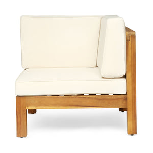 English Elm Brava Solid Acacia Cross-back Outdoor Armchair with Water-resistant Cushion Patio Seating 64491.00-64492.00-64493.00BGE