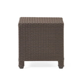 Christopher Knight Home® - Noble House - Puerta Outdoor Wicker Accent Side Table, Dark Brown