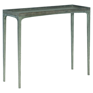Bernhardt Bernhardt Linea Sofa Table With Cerused Charcoal Oak Top & Textured Graphite Aluminum Base, 36" 384912B