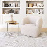 Govan Swivel Chair Ivory 109912 Zuo Modern