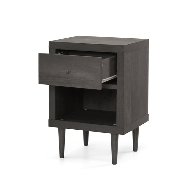 English Elm Christopher Knight Home® - 1-Drawer Nightstand With Faux-Wood Finish: Compact Storage For Modern Bedrooms & Apartments 72036.00GRY