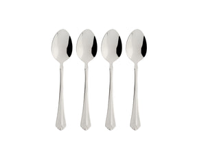 Lenox Oneida Juilliard Fine Flatware Teaspoons, Set of 4 Metallic, STAINLESS METAL 2273004E