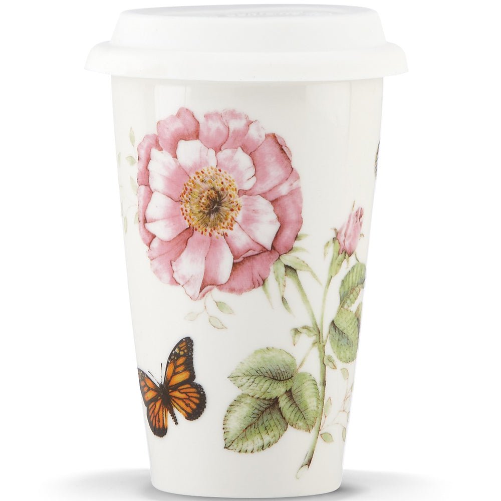 Lenox Butterfly Meadow Thermal Travel Mug Multi, WHITE PORCELAIN 837583
