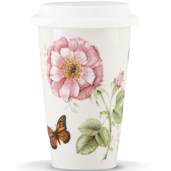 Lenox Butterfly Meadow Thermal Travel Mug Multi, WHITE PORCELAIN 837583