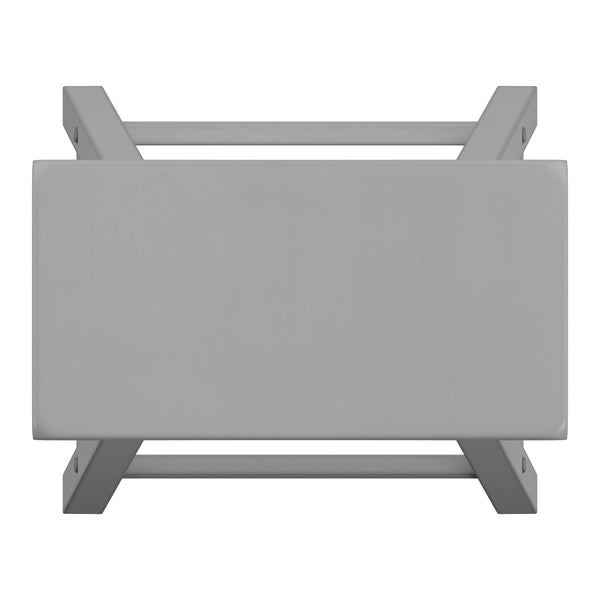 Homelegance By Top-Line Barrett Saddle Seat Counter Height Backless Stools (Set of 2) Grey Rubberwood