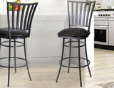 English Elm Steve Silver - Stellan - Swivel Barstool - Black