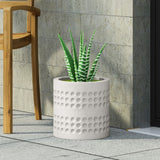 Christopher Knight Home® - Noble House - Morelos Outdoor Small Cast Stone Planter, Antique White