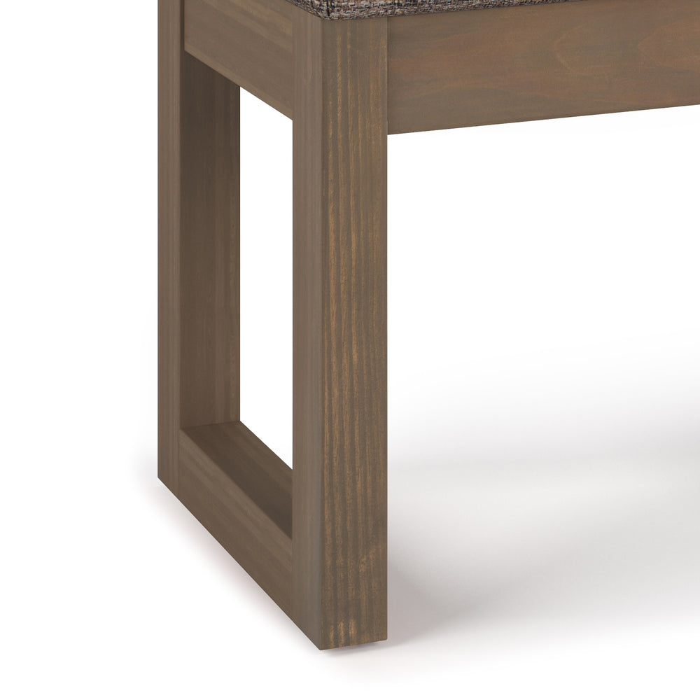 English Elm Milltown Compact Ottoman Bench In Mink Brown - Versatile Footstool For Modern Home Décor & Style B136P159090