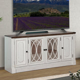 Parker House Provence 63 In. TV Console Vintage Alabaster Poplar Solids / Birch Veneers PRO#412