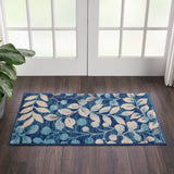 Nourison Tranquil TRA03 Machine Made Power-loomed No Border Indoor Only Farmhouse  Rug Navy, Navy Blue 100% Polypropylene 99446483966