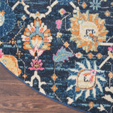 Nourison Passion PSN01 Machine Made Power-loomed Borderless Design Indoor Only Bohemian Transitional Rug Navy, Navy 100% Polypropylene 99446014757