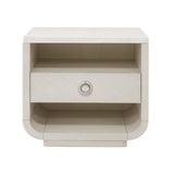 Brighton Stone Top Accent Nightstand with Storage Drawer and USB Port White, North Star Finish P378141 Pulaski Furniture