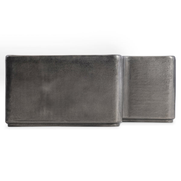 Bernhardt Bernhardt Juri Cocktail Table In Graphite Cast Aluminum — Sculptural Modular Centerpiece, Outdoor-Ready 347407