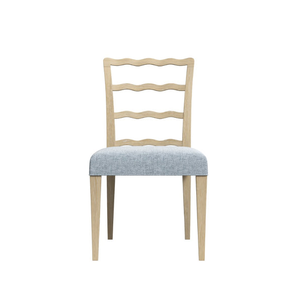 A.R.T. Furniture Haven Ladderback Side Chair - Rustic Elegance with Light-Blue Upholstery for Versatile Home Style 339204-2325