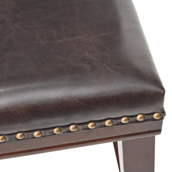 English Elm Saddle Contoured Pu Leather Counter Stool with Solid Rubberwood Frame for Kitchen Dining 62469.00PU