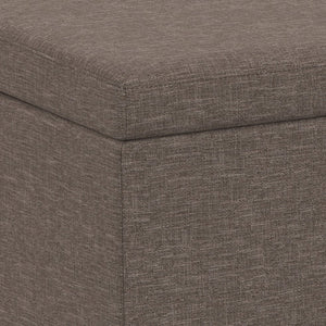 English Elm Avalon Extra Large Storage Ottoman Bench - Stylish Fawn Brown Fabric For Versatile Home Use B136P158652