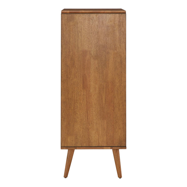 Homelegance By Top-Line Lucien Oak Finish 5-Drawer Chest Oak Rubberwood