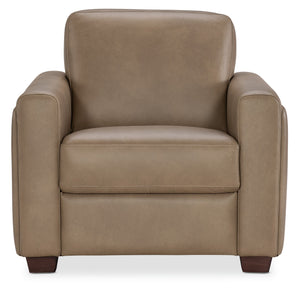 Hooker Furniture Griffin Top-grain Leather Accent Chair Transitional Tailored Seating for Living Rooms SS179-01-086