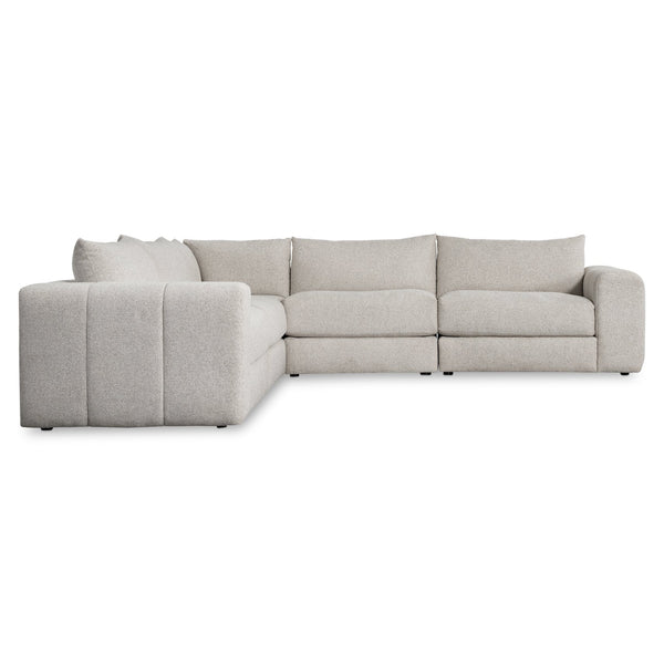 Bernhardt Bernhardt Vista 5-Piece Sectional Sofa — Plush Curved Corner Design, 9 Toss Pillows, Made-To-Order K2251