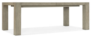 Hooker Furniture Linville Rustic North Fork Rectangle Dining Table With 24" Leaf, Oak Veneer, Smoked Mink Finish, Seats 8–10 6150-75200-85