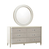 Zoey Round Beveled Mirror Silver P344110 Pulaski Furniture