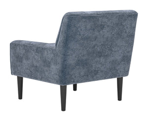 Zuo Modern Frankfurt Crushed Velvet Armchair - Elegant Gray Accent Chair With Plush Cushions & Solid Wood Frame Gray 100% Polyester,Plywood,Steel 100917-zuo-modern