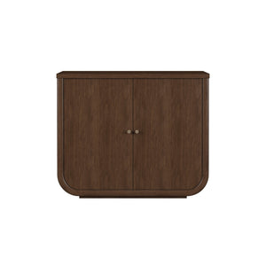 A.R.T. Furniture Verge Elegant Door Chest – Timeless Dark Wood Storage Solution with Antique Brass Knobs for Homes 337158-1960