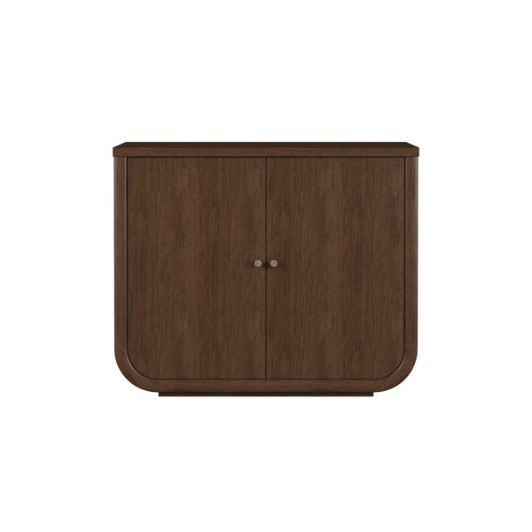 A.R.T. Furniture Verge Elegant Door Chest – Timeless Dark Wood Storage Solution with Antique Brass Knobs for Homes 337158-1960