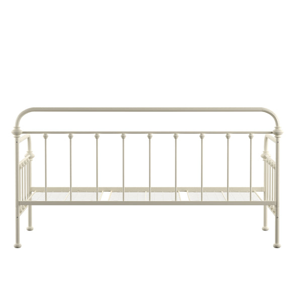 Homelegance By Top-Line Sione Antique Iron Metal Twin Daybed White Metal