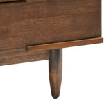 Homelegance By Top-Line Jenna Mid-Century Wood 2-Drawer TV Stand Brown Rubberwood