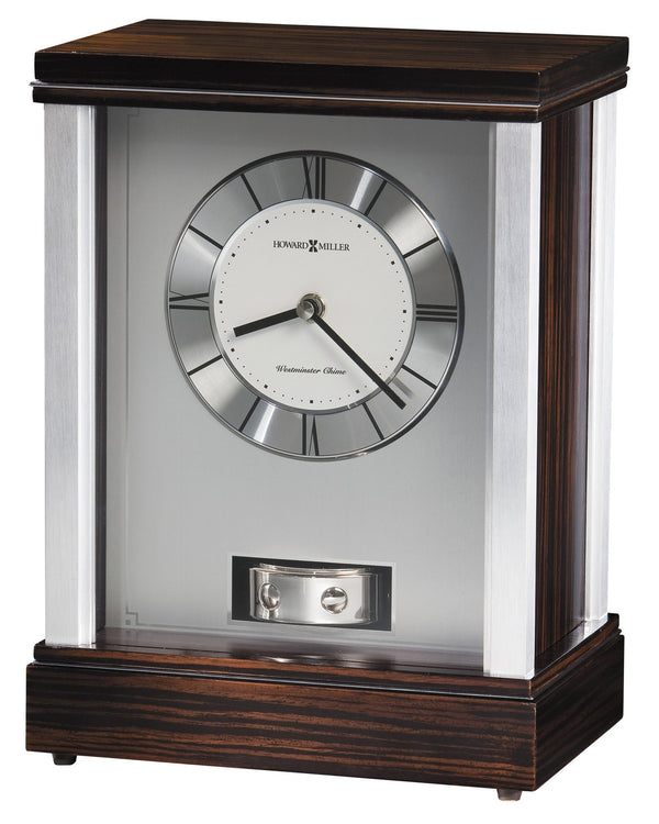 Hekman Furniture 635172 Gardner Mantel Clock - Elegant Silver Accents, Classic Design, Westminster Chime For Home Decor  Gardner Mantel Clock 635172