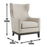 Steve Silver Roswell Linen Accent Chair w/ RW850ACB