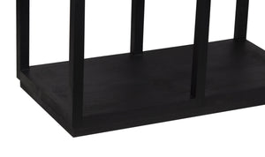 Porter Designs Porter Tarragona Black Solid Mango Wood Bookcase - Elegant Arched Design, Durable & Stylish Storage Black Wood 10-108-01-1812