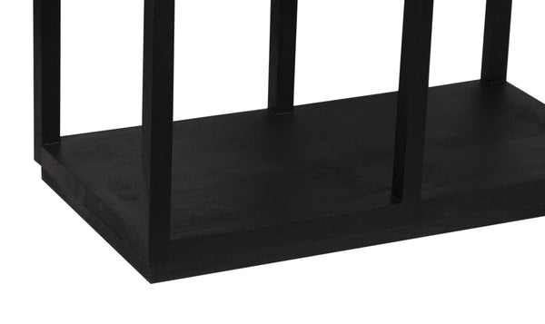 Porter Designs Porter Tarragona Black Solid Mango Wood Bookcase - Elegant Arched Design, Durable & Stylish Storage Black Wood 10-108-01-1812