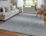 Feizy Rugs Branson Wool Hand Knotted Casual Rug Blue/Ivory/Brown 8'-6" x 11'-6"