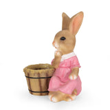 Christopher Knight Home® - Noble House - Kuhrs Outdoor Decorative Rabbit Planter, Brown and Pink