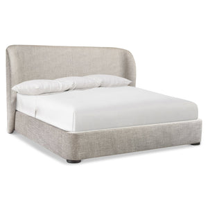 Bernhardt Bernhardt Geneve Shelter Upholstered Bed with Winged Headboard and Tailored Footboard King K2293