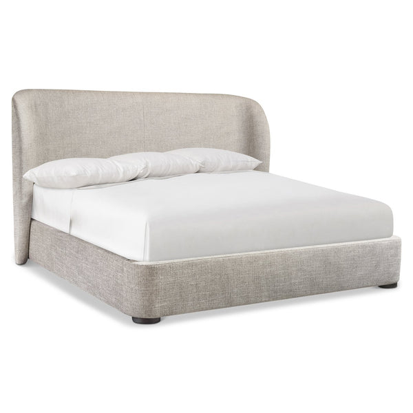 Bernhardt Bernhardt Geneve Shelter Upholstered Bed with Winged Headboard and Tailored Footboard King K2293