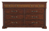 Hooker Furniture Charleston Nine-Drawer Dresser 6750-90302-85