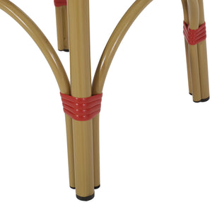English Elm Outdoor Tropical Pe Rattan Backless Barstools Aluminum Frame Poolside Set of 2 72607.00RD