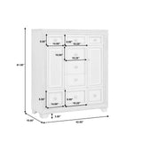 Camila 9 Drawer Door Chest White with Cream Finish P269125S Pulaski Furniture