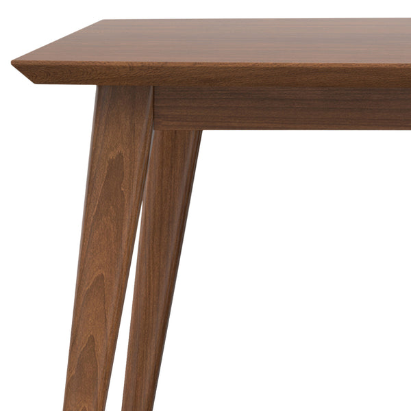 English Elm Draper Mid-Century Modern Walnut Dining Table - Handcrafted, Seats 6, Versatile For Any Space B136P158597